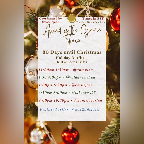 AHEAD OF THE GAME SHARE SHOW TRAIN TUESDAYS FINALE ๐๐๐๐๐๐๐ TOMORROW! 11/25 - Picture 1 of 3